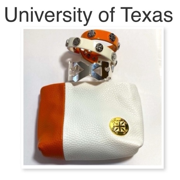 Rustic Cuff University Of Texas Bracelet Set With Matching Bag - Picture 1 of 14